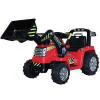 Electric Tractor MASTERS with ladle, red, Rear wheel drive, 12V battery,2 x 25W Engines, Front Ladle