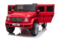 Electric Ride-on car Mercedes G500 12V, red, 2.4 GHz remote control, USB / SD Input, Rear suspension