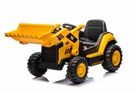Licensed Caterpillar Electric Excavator with Slope Bucket, Single Seat, Yellow, USB Input on MP3 Pla