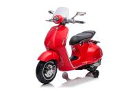 Electric ride-on Scooter Vespa 946 with reverse gear, red, Licensed, auxiliary wheels, Lithium batt