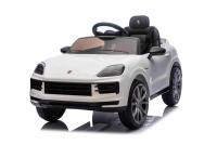 Electric Ride-on car Porsche Cayenne 12V with rear-wheel drive - Licensed (Single seat), white, Lith