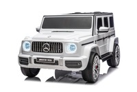 Electric Ride-on car Mercedes-Benz G63 AMG 4x4 Two-seater 24V, white, MP3 Player with USB/AUX and Bl