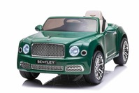 Electric ride-on car Bentley Mulsanne 12V, green, Leatherette seat, 2.4 GHz remote control, Eva whee