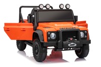 Electric Ride-on car Land Rover Defender 110 SVX 12V, orange, 4X4 drive, LED lights, front and rear 