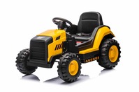 Licensed Caterpillar Electric Excavator, Single Seat, Yellow, USB Input on MP3 Player, Rear Drive wi