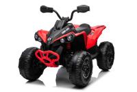 Can-am Renegade electric Ride-on quad, red, single seater, front and rear suspension, LED lights, Li