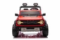 Ford Bronco XL elektrische kinderauto met achterwielaandrijving, gelicentieerd (tweezitter), rood, l