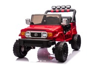 Electric Ride-on car Toyota FJ Cruiser XXL with 4x4 drive, licensed (Two-seater), red, Portable lith