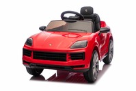 Auto elettrica per bambini Porsche Cayenne 12V con trazione posteriore - con licenza (1 posto), ross