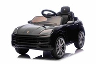 Auto elettrica per bambini Porsche Cayenne 12V con trazione posteriore - con licenza (1 posto), nero