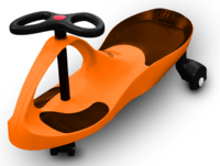 RIRICAR Orange - swing car for kids with silent PU wheels