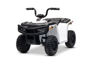 Licensed electric Ride-on quad Arctic Cat 12V with rear wheel drive, white, LED lights, Lithium batt